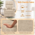 thumbnail image 4 of Korser Small Recliners for Small Spaces,Swivel Rocker Recliner Chair with Side Pockets for Living Room,Khaki, 4 of 7