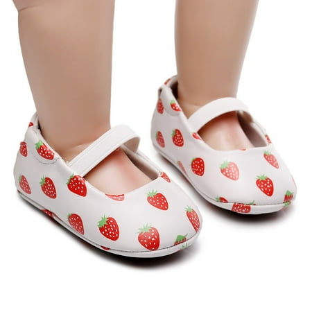 

Leutsin Toddler Kids Baby Girl Flower Print Cute First Walk Elastic Band Casual Shoes