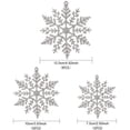 thumbnail image 2 of 30pc Decorations Tree Decoration Glitter Snowflakes Hanging Mistletoe with, 2 of 4