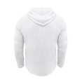 thumbnail image 4 of Men's Casual Loose Fit Long Sleeve Hooded Sweatshirt with Pocket, Spring Fall Everyday Comfort Top,White,M, 4 of 4