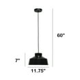 thumbnail image 4 of Home Decorative Lighting Industrial Barn Pendant, Black, 4 of 8