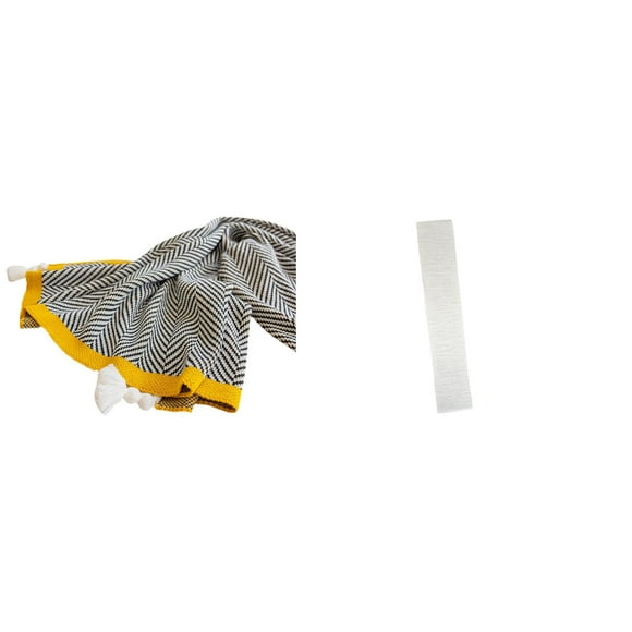 Siruishop Knitted Paper Throw Blanket Striped Lamp Shade Soft Warm Farmhouse Decor for Bedroom Sofa Bed Chair Cozy Living Room Standing Light Cover