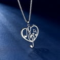 thumbnail image 3 of Jewmon Musical Note Heart Necklace for Women Treble Clef Heart Jewelry Valentines Day Gifts for Her, 3 of 8