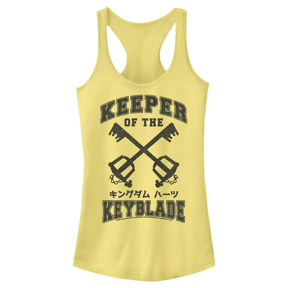 Junior's Kingdom Hearts 1 Clashing Blades Racerback Tank Top Banana X Small