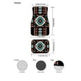 thumbnail image 7 of Renewold Southwest American Tribal Blue Brown Rubber Car Floor Mats Auto Carpet Non-slip Rubber Car Rugs Full Set Universal Fit for Most Vehicles Auto Interior Decor, Set of 4, 7 of 7