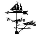 thumbnail image 2 of Sailboat Weather Vane - Retro Sailboat Weathervane Silhouette, Decorative Wind Direction Indicator for Outdoor Yard Roof, 2 of 7