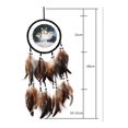 thumbnail image 2 of Carillón De Viento Lobo hecho a mano Totem Beads Dream Catcher Feather Wind Chimes Colgante Decoración Likrtyny Libre de BPA, 2 of 2