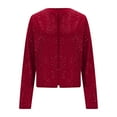 thumbnail image 4 of UQJfacai Womens Sequin Jackets Open Front Slim Fit Cropped Blazer Jacket Casual Long Sleeve Sparkly Party Cardigan Coat S-2XL, 4 of 9