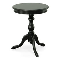 Carolina Classic Leeann Pedestal Accent Table in Black