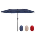 thumbnail image 5 of PHI VILLA 13ft Double-Sided Twin Outdoor Patio Umbrella Market Umbrella, Navy, 5 of 5