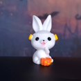thumbnail image 1 of Halloween Village Accessories Halloween Charms Rabbit Statue Cute Rabbit Figurines Fairy Garden Ornament Halloween Mini Figurines Decor Halloween Miniature Pumpkin Resin, 1 of 9