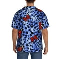 thumbnail image 5 of Easygdp Abstract Colorful Butterflies Men's Casual Short-sleeved Shirt with Pocket and Button Suitable for Beach Vacation Leisure - X-Large, 5 of 7
