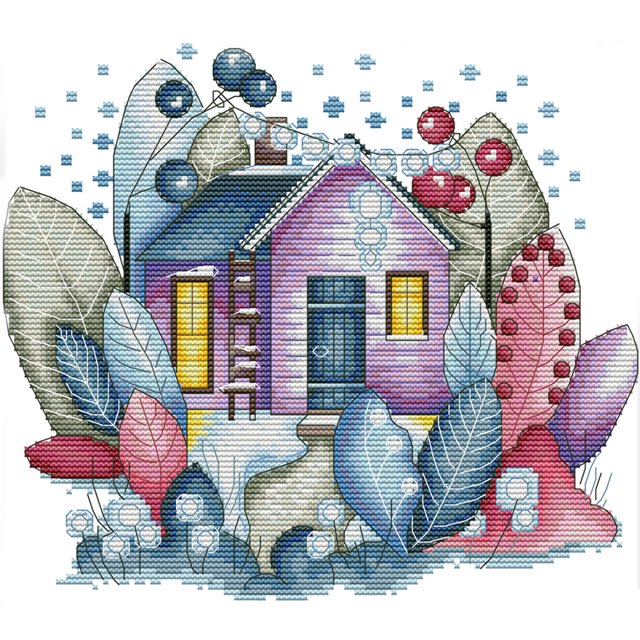 Bordado Parcial Hilo Algodón 14CT Impreso Cgtredaw Magic Cabin Punto Cruz