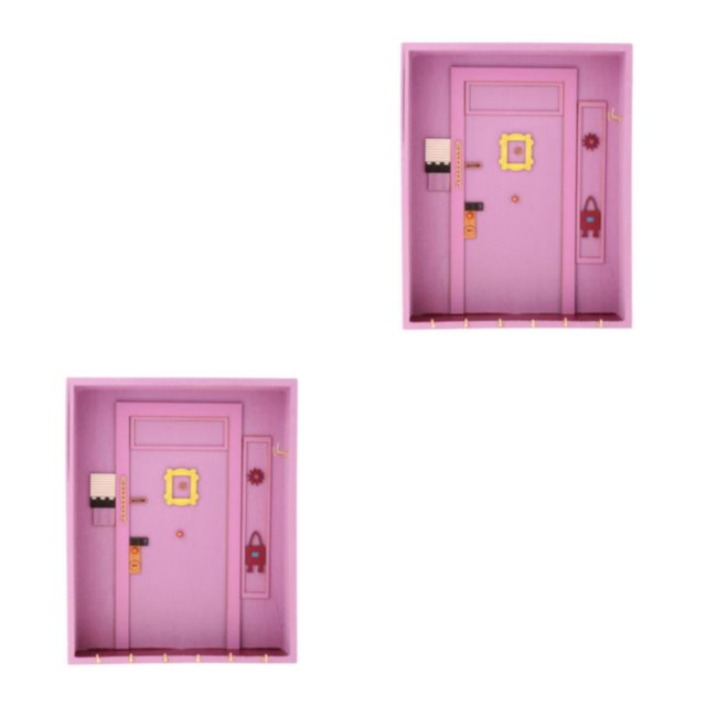 Billuyoard Purple Door Key Holder Hooks Wall Box Shelf Decorative Entryway Mount Hanger Tipo 1 2Conjunto