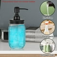 thumbnail image 3 of Qenwkxz 4pcs Mason Jar Soap Dispenser Lids with Pumps, Rustproof Stainless Steel Lotion Replacement for Regular Mouth Mason Jar Decor 7.87*5.91*1.18in (Black), 3 of 11