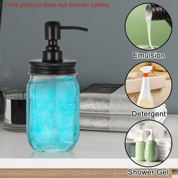 Hands DIY4Pcs Mason Jar Soap Dispenser Lids with Pumps 304 Stainless Steel Lotion Dispenser Lids Leakproof Dispenser Pump Lids Rustproof Hand Soap Pump Lids for Mason Jars