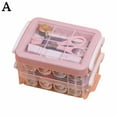 thumbnail image 5 of Compact Sewing Kit with 16 Spools & Tools, 3.7 in Wide Dustproof Storage Box, Great for Travel, Crafting, and Quick Household Mending, 5 of 8
