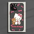 thumbnail image 1 of Sanrio Cartoon Hello Kitty Phone Case For iPhone 15 14 13 12 11 Pro Max mini XS XR X 8 7 6 Plus SE Frosted Translucent Cover FJH FJH, 1 of 7