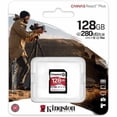 thumbnail image 2 of Kingston Canvas React Plus 128 GB Class 10/UHS-II (U3) V60 SDXC, 2 of 4
