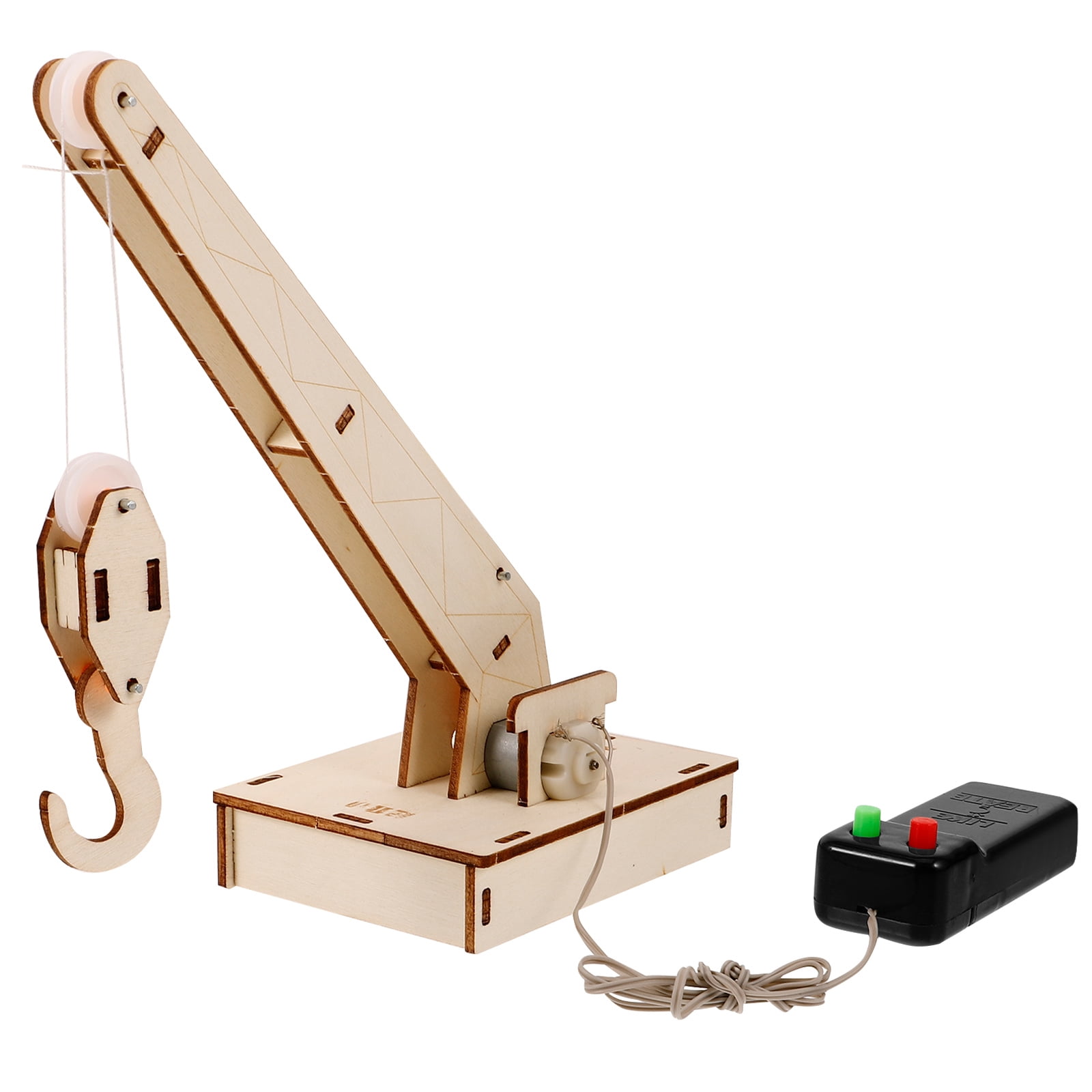 Small Foot Grúa De Construcción De Madera – Juego Con Accesorios De Obra, 100% Certificado FSC, Para Niños De 3 Años En Adelante, Ref. 12007