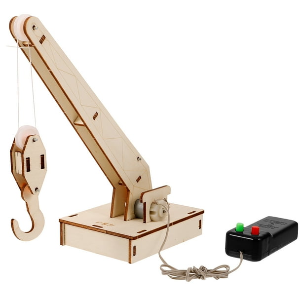 juego de kit de aprendizaje de ciencias STEM, modelo de grúa DIY, juguete de ensamblaje para niños