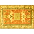 thumbnail image 1 of Ahgly Company Machine Washable Indoor Rectangle Geometric Yellow Traditional Area Rugs, 6' x 9', 1 of 4
