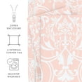 thumbnail image 5 of Noble Linens Pink Romantic Damask Pattern 2-Piece Duvet Cover Set, Twin/TwinXL, 5 of 11