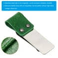 thumbnail image 4 of Uxcell Stainless Steel Pen Loop Notebook Clip Carved Leather Holder Sleeve, Green, 4 of 5