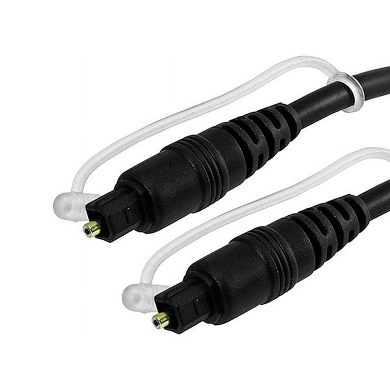 deleyCON 0,5m Câble Audio Digital Optique S/PDIF 2x Prises Toslink Câble  Fibre Optique Prises Métalliques 5mm Flexible - Blanc : : High-Tech