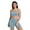 Light blue, variant on 2 Piece Ribbed Workout Outfits JIANLAI Square Neck Crop Tank Top, High Waist Stretch Biker Shorts, Seamless Athletic Tracksuit for Gym Running Daily Casual Wear