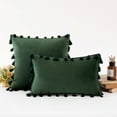 thumbnail image 1 of Sumhomie Solid Velvet Tassel Throw Pillow Case Cushion Cover 17" x 17", 1 of 1