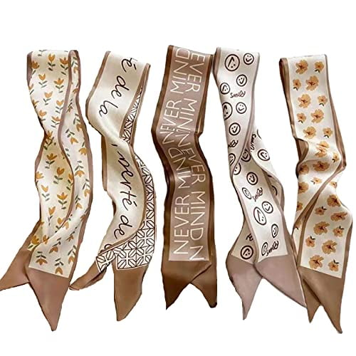 Retro small silk scarf girl heart spring and summer narrow ribbon headband headband bag long scarf headdress
