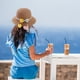 thumbnail image 4 of Sombrero de 56-58cm de circunferencia para mujer, conjunto de Sombrero de Paja de verano y bolso de paja, bonito sombrero para el sol, sombrero de playa, 4 of 5