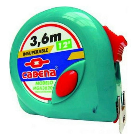 Flexometro Cadena 3.6mt X 20mm Doble Vista Mga3619