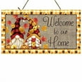 thumbnail image 2 of Welcome to Our Home Fall Gnomes Handmade Wood Sign, 2 of 2