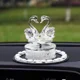 thumbnail image 4 of Ambientador de coche de lujo con forma de cisne de cristal giratorio y alimentado por energía solar, para decoración de interiores, perfume ligero para automóvil, 4 of 5