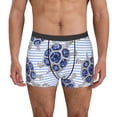 thumbnail image 1 of Balery Turtle with Blue Stones Calzoncillos bóxer para hombre, ropa interior de algodón suave y transpirable con cinturilla de nailon-Small, 1 of 5