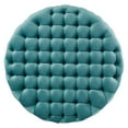 thumbnail image 3 of Modway Amour Tufted Button Large Round Performance Velvet Ottoman in Sea Blue, 3 of 6