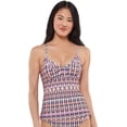 thumbnail image 1 of Jessica Simpson Womens Standard Mix  Match Print Bikini Swimsuit Separates Top  Bottom 12-14 Fuchsia Multi, 1 of 2