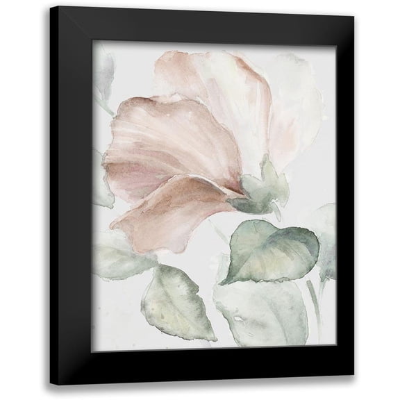 Loreth, Lanie 12x14 Black Modern Framed Museum Art Print Titled - Neutral Hibiscus I