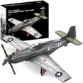thumbnail image 1 of Apostrophe Games WW2 P-51 Mustang Fighter Plane Building Block Set – 258 -Pcs Building Toys Set – Plane Toy for Kids Older Than 10 and Adults – Compatible with All Building Bricks, 1 of 4