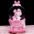 thumbnail image 5 of Kawaii Sanrio Cinnamoroll My Melody Crystal Ball Anime Automatic Snow Rotation Music Box Light Children Birthday Christmas Gift, 5 of 17