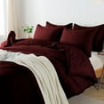 thumbnail image 5 of DNG Creations 1 Piece Luxury Tie Comforter ( Solid Wine Colour ) All-Season 550 GSM Ultra Soft 100% Egyptian Cotton, 800 TC ( Oversized Queen - Size ), 5 of 6