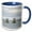 Blue/White, variant on 3drose, Usa, Alaska, Artic Nwr, Polar Bear Cubs in Slushy Waters., 11oz Two-tone Red Mug
