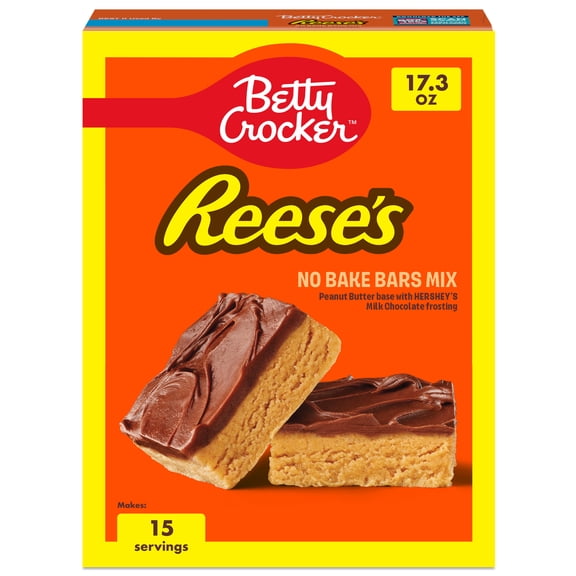 Betty Crocker REESE'S Peanut Butter No Bake Bars Mix With HERSHEY’S Frosting, 17.3 oz