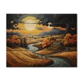 thumbnail image 3 of Designart "Countryside Moody Skies Collage II" Landscapes Print on Natural Pine Wood, 3 of 5