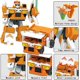 thumbnail image 4 of Mixer Truck Transforms into Robot Toy, Engineering Vehicle Warrior Toy, 6-Inch Transformer Robot, Demolition Toys for Boys and Girls Ages 6+ (Orange), 4 of 4