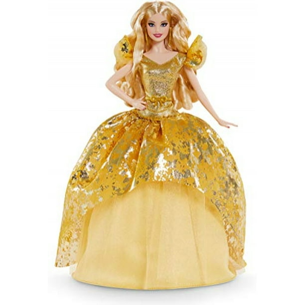 Barbie Signature 2020 Holiday Barbie Doll (cabello largo rubio de 12 pulgadas) en vestido Barbie Barbie
