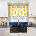 thumbnail image 5 of Yayeee Kitchen Curtains Tier Pair Light Filtering 27"x24" Rod Pocket Short Cafe Window Panel, Yellow Rubber Ducks, 5 of 7