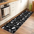 thumbnail image 2 of Black Wildflowers Runner Rug 2x6 FT,Non Slip Hallway Rugs,Farmhouse Floral Botanical Leaves Washable Soft Floor Carpet Throw Runner Carpet Long Rug for Entryway Kitchen Bedside Sliding Door, 2 of 8